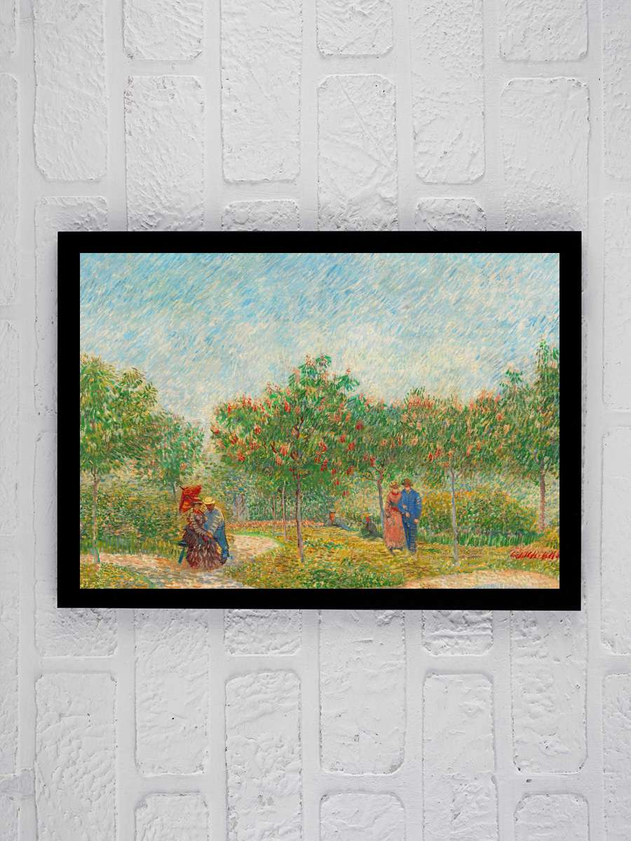 Garden with Courting Couples … (Square Saint-Pierre) -… Sanatsal Modern Tablo Siyah Çerçeveli Poster Modern Duvar Tablo