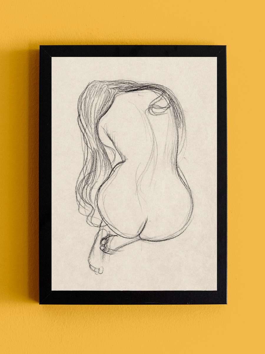 Seated Female Nude No.2 … (Sketchbook Study) - Gustav… Sanatsal Modern Tablo Siyah Çerçeveli Poster Modern Duvar Tablo