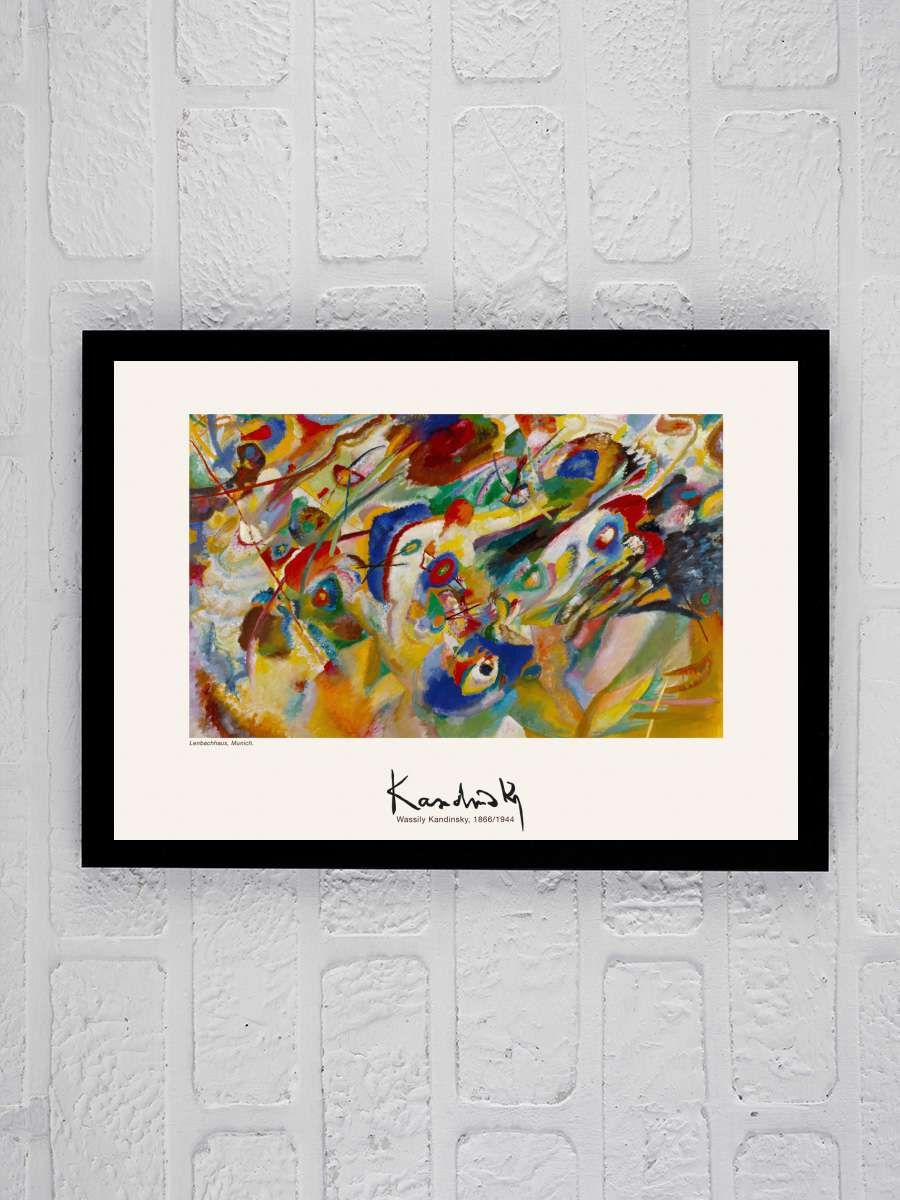 Composition VII (Vintage… (Vintage Abstract) - Wassily Kandinsky Sanatsal Modern Tablo Siyah Çerçeveli Poster Modern Duvar Tablo