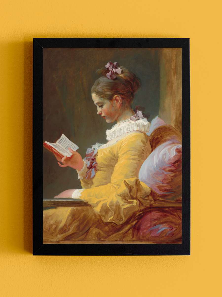 The Reader (Young Girl Reading)… Reading) - Jean-Honoré Fragonard Sanatsal Modern Tablo Siyah Çerçeveli Poster Modern Duvar Tablo