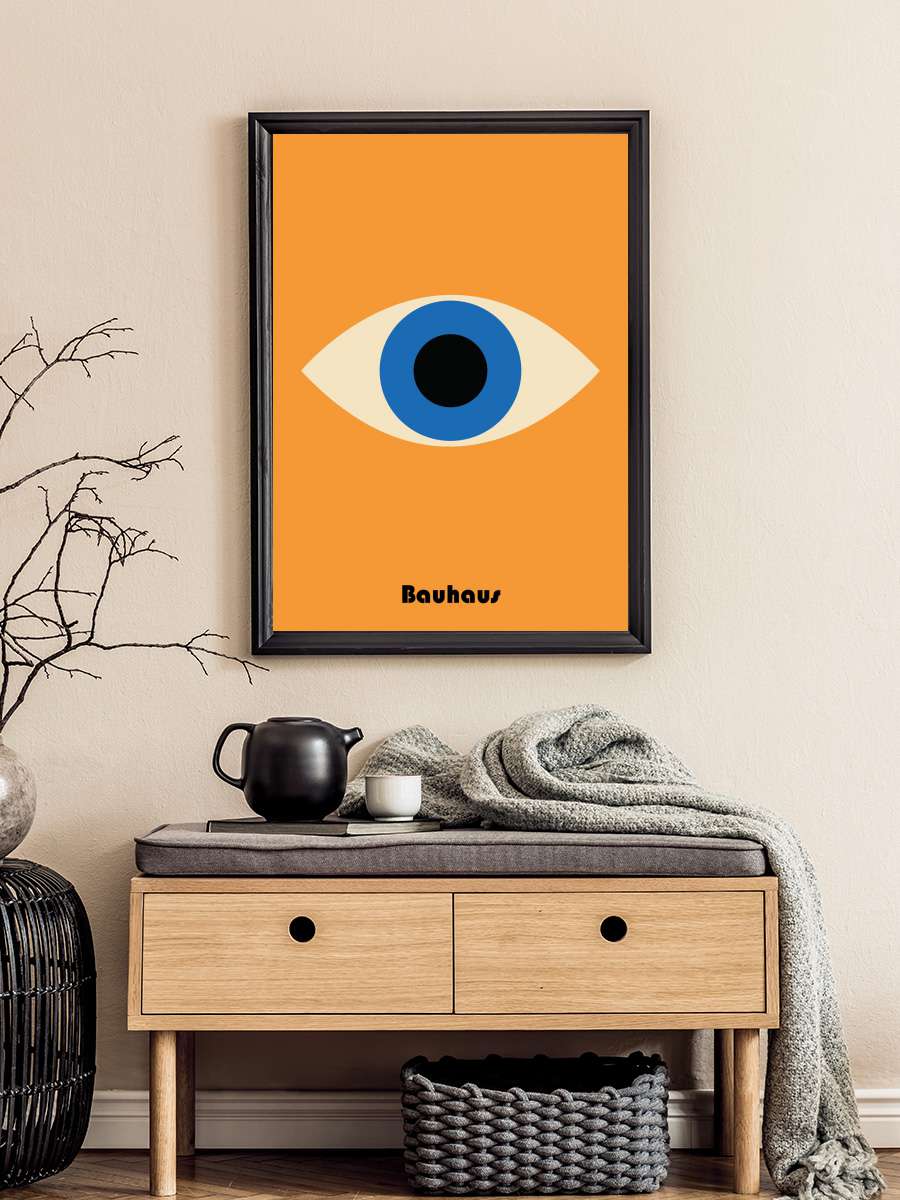 Bauhaus Eye Sanatsal Modern Tablo Siyah Çerçeveli Poster Modern Duvar Tablo