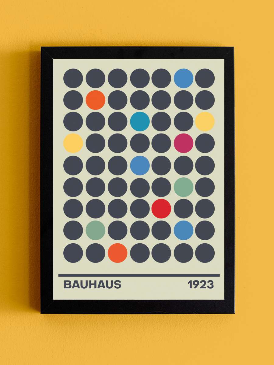 Bauhaus 1923 Sanatsal Modern Tablo Siyah Çerçeveli Poster Modern Duvar Tablo