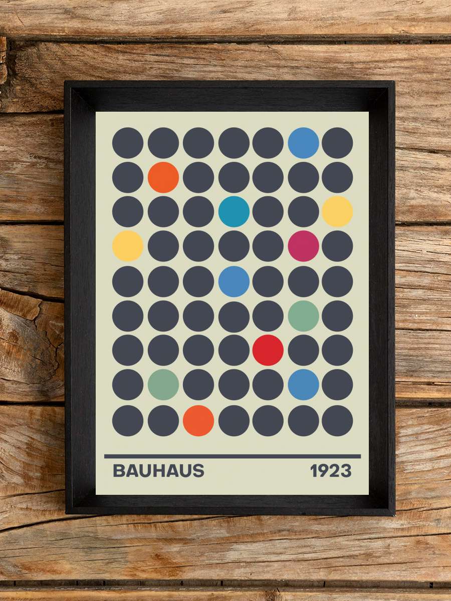 Bauhaus 1923 Sanatsal Modern Tablo Siyah Çerçeveli Poster Modern Duvar Tablo