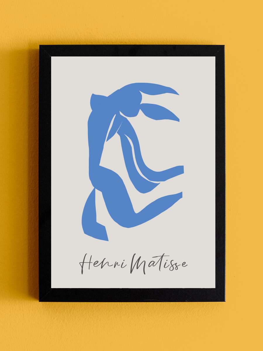 Henri Matisse - Blue Lady Sanatsal Modern Tablo Siyah Çerçeveli Poster Modern Duvar Tablo