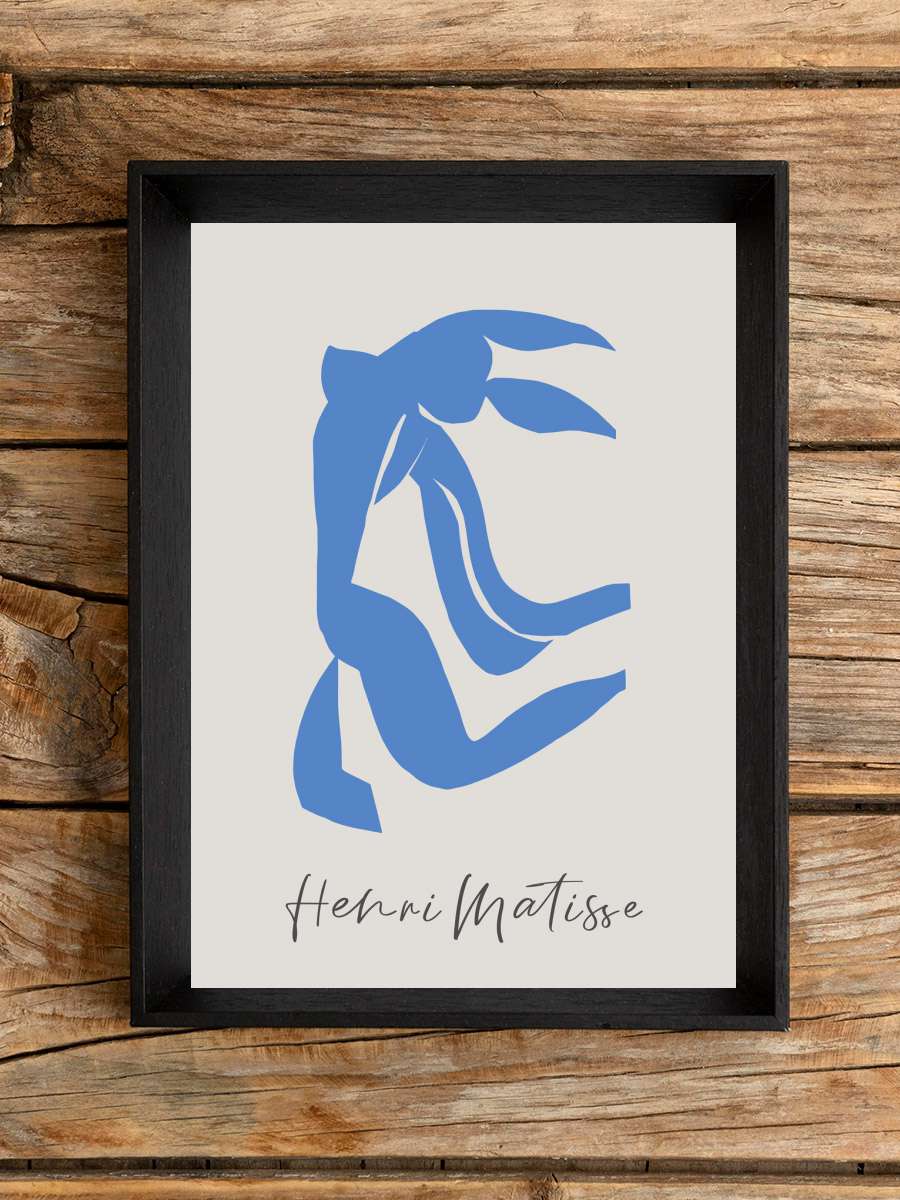 Henri Matisse - Blue Lady Sanatsal Modern Tablo Siyah Çerçeveli Poster Modern Duvar Tablo