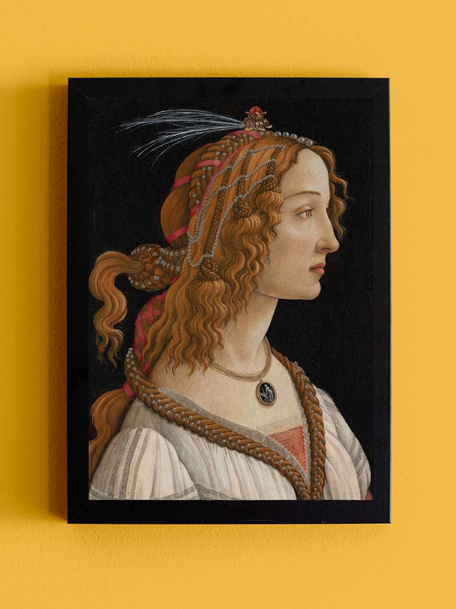 Portrait of Simonetta Vespucci … - Sandro Botticelli Sanatsal Modern Tablo Siyah Çerçeveli Poster Modern Duvar Tablo