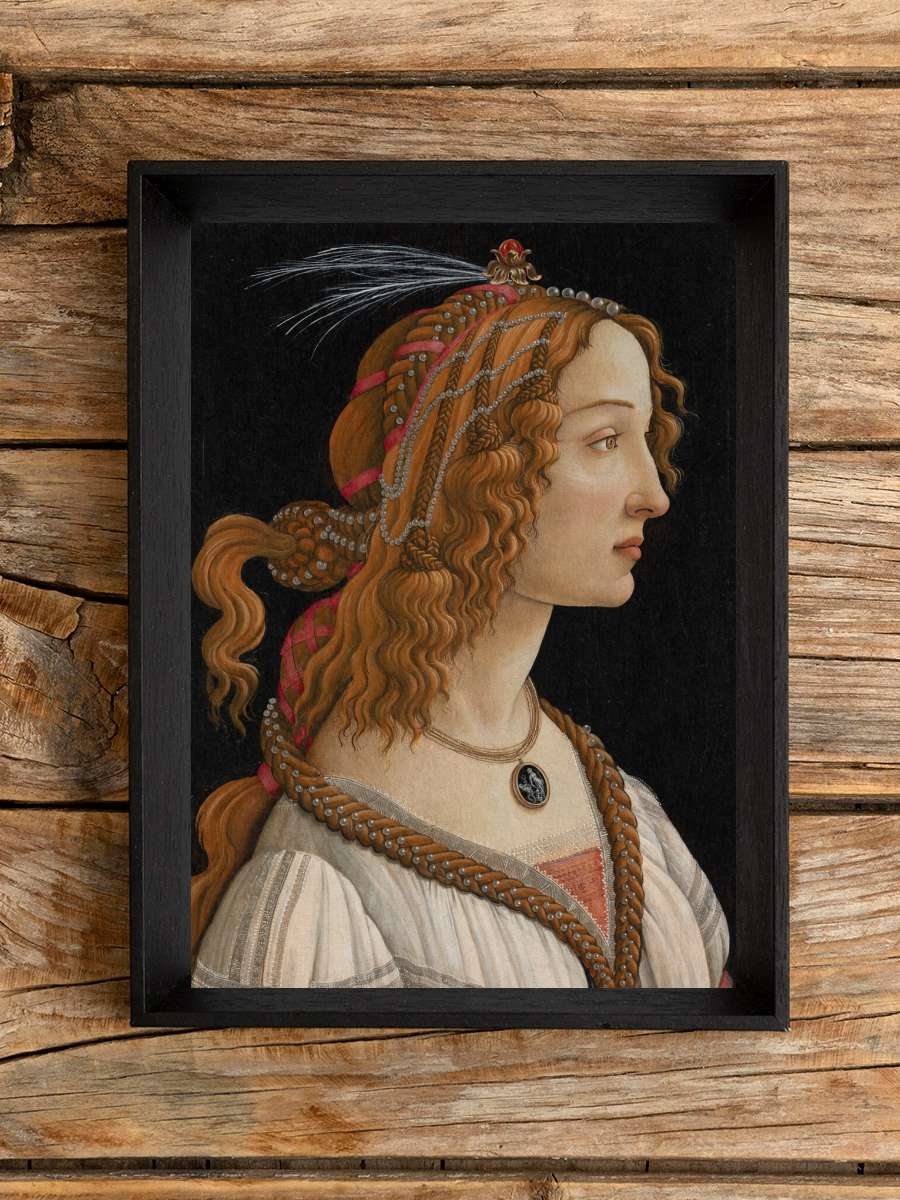 Portrait of Simonetta Vespucci … - Sandro Botticelli Sanatsal Modern Tablo Siyah Çerçeveli Poster Modern Duvar Tablo