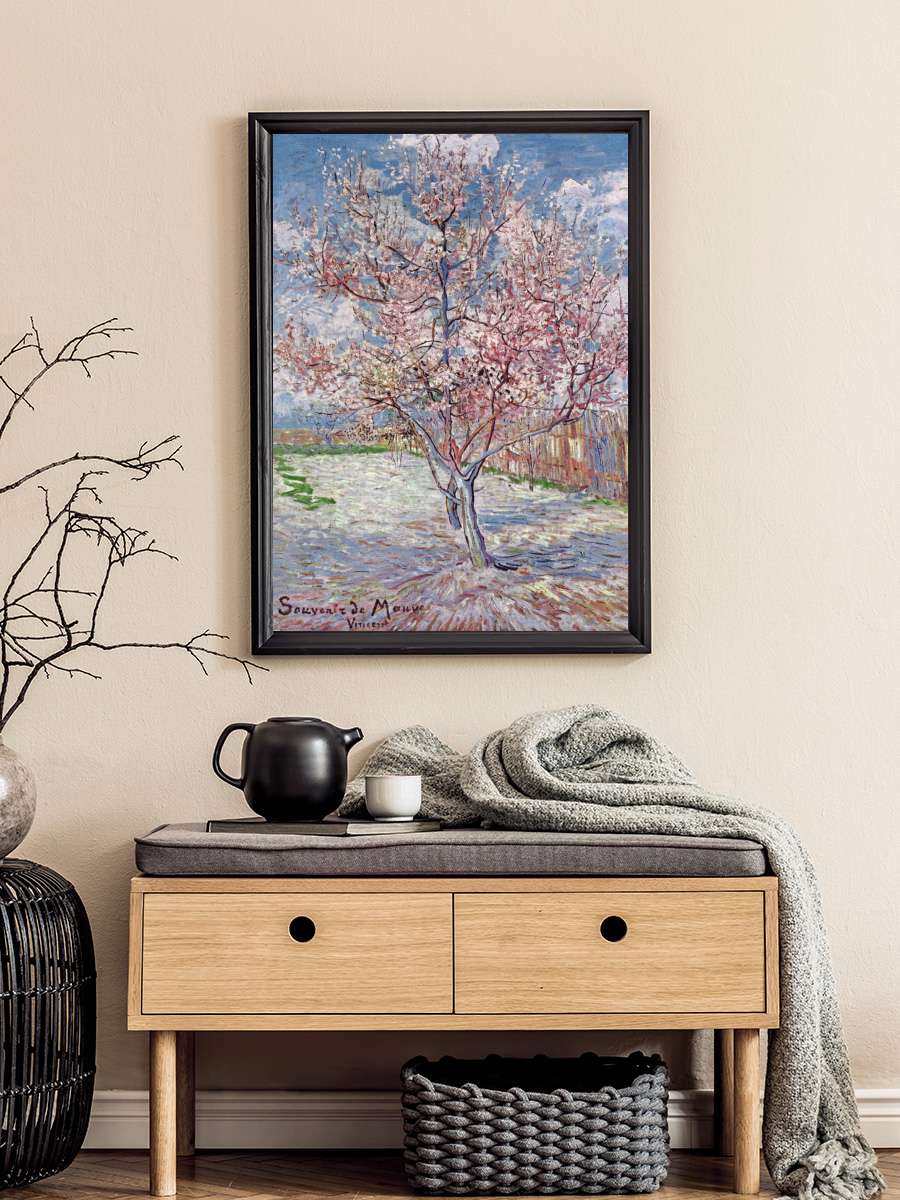 Souvenir de Mauve - Pink Peach Tree in Blossom,… Sanatsal Modern Tablo Siyah Çerçeveli Poster Modern Duvar Tablo