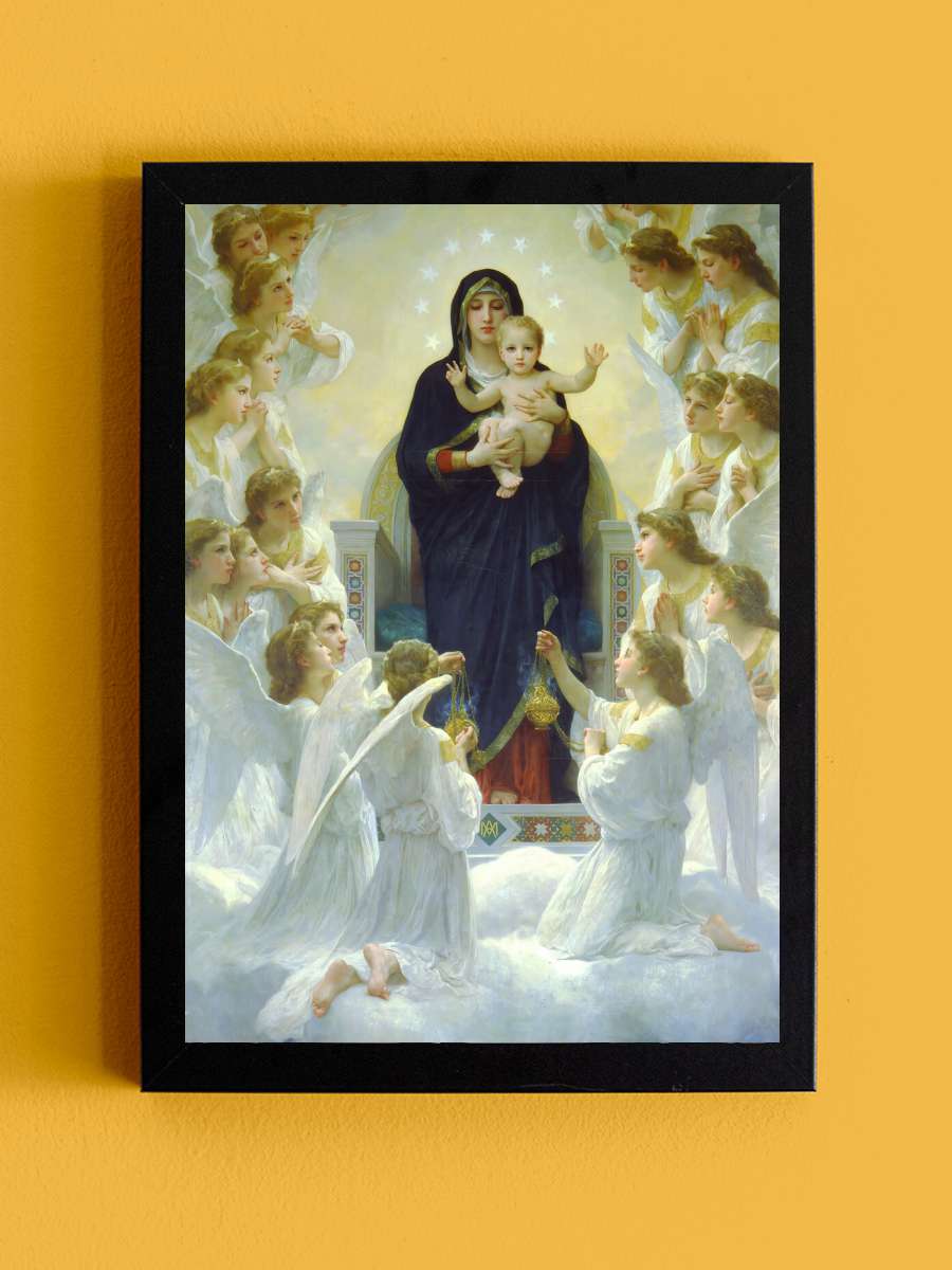 The Virgin with Angels (Vintage… (Vintage Religious Portrait) -… Sanatsal Modern Tablo Siyah Çerçeveli Poster Modern Duvar Tablo