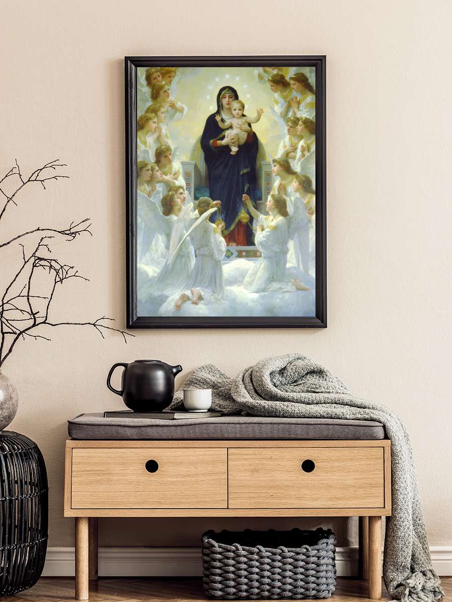 The Virgin with Angels (Vintage… (Vintage Religious Portrait) -… Sanatsal Modern Tablo Siyah Çerçeveli Poster Modern Duvar Tablo