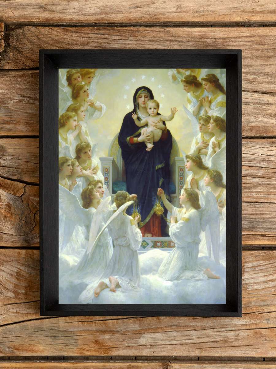 The Virgin with Angels (Vintage… (Vintage Religious Portrait) -… Sanatsal Modern Tablo Siyah Çerçeveli Poster Modern Duvar Tablo