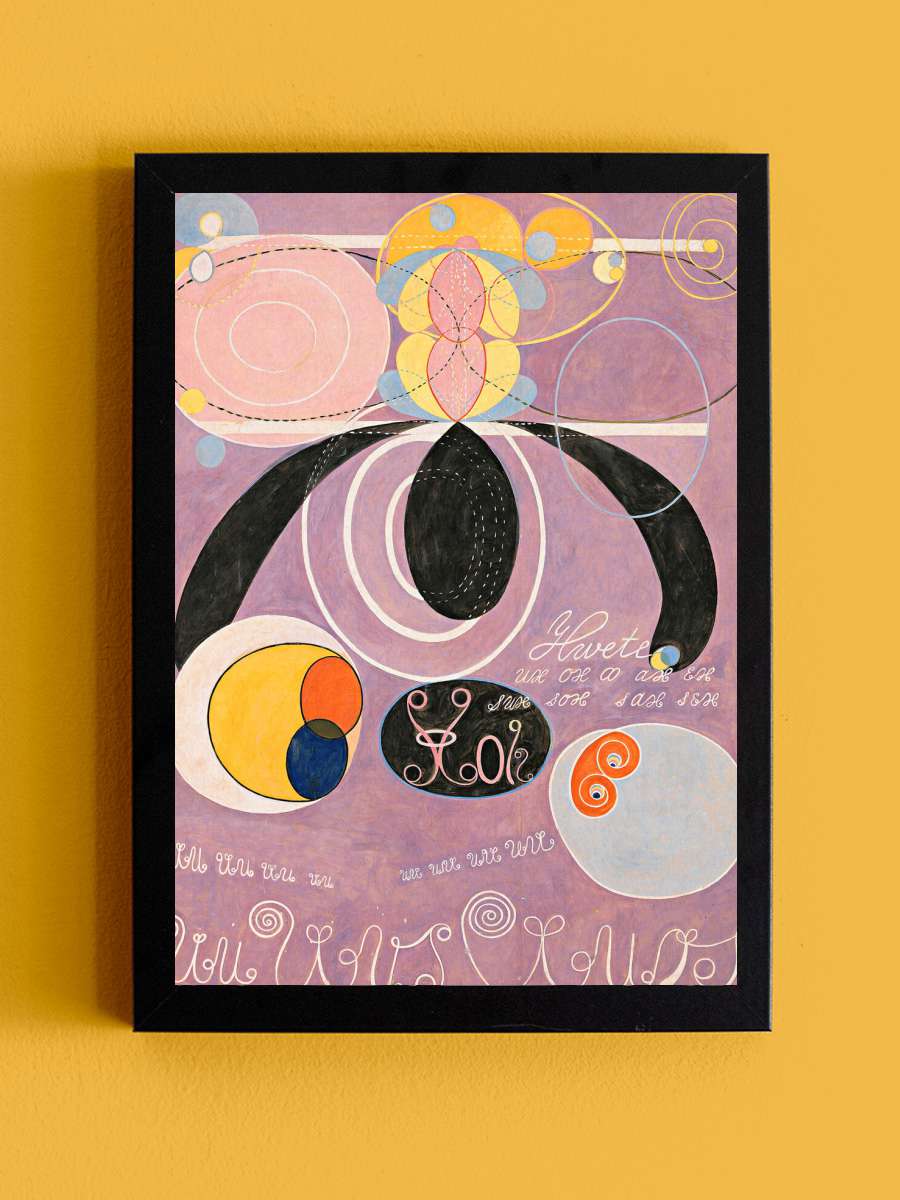 The 10 Largest No.6 (Purple… (Purple Abstract) - Hilma af Klint Sanatsal Modern Tablo Siyah Çerçeveli Poster Modern Duvar Tablo