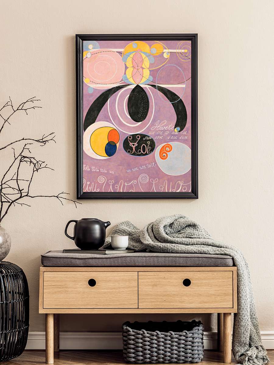 The 10 Largest No.6 (Purple… (Purple Abstract) - Hilma af Klint Sanatsal Modern Tablo Siyah Çerçeveli Poster Modern Duvar Tablo