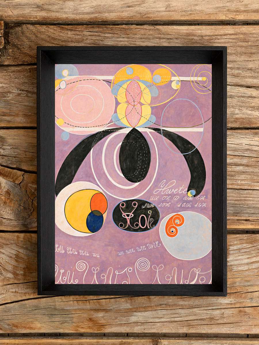 The 10 Largest No.6 (Purple… (Purple Abstract) - Hilma af Klint Sanatsal Modern Tablo Siyah Çerçeveli Poster Modern Duvar Tablo