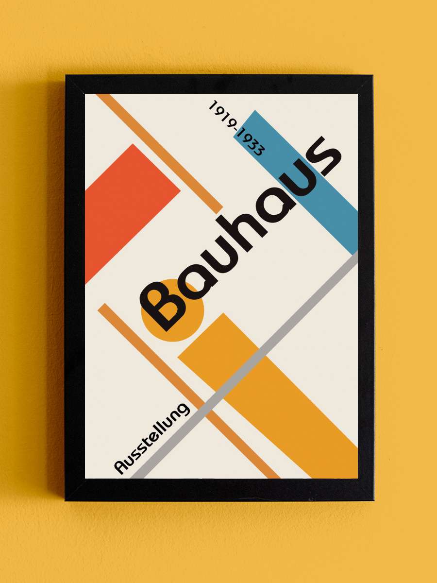 Bauhaus Ausstellung  Sanatsal Modern Tablo Siyah Çerçeveli Poster Modern Duvar Tablo