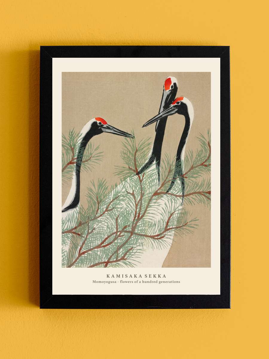 Cranes (Special Edition Japandi… Japandi Vintage) - Kamisaka… Sanatsal Modern Tablo Siyah Çerçeveli Poster Modern Duvar Tablo