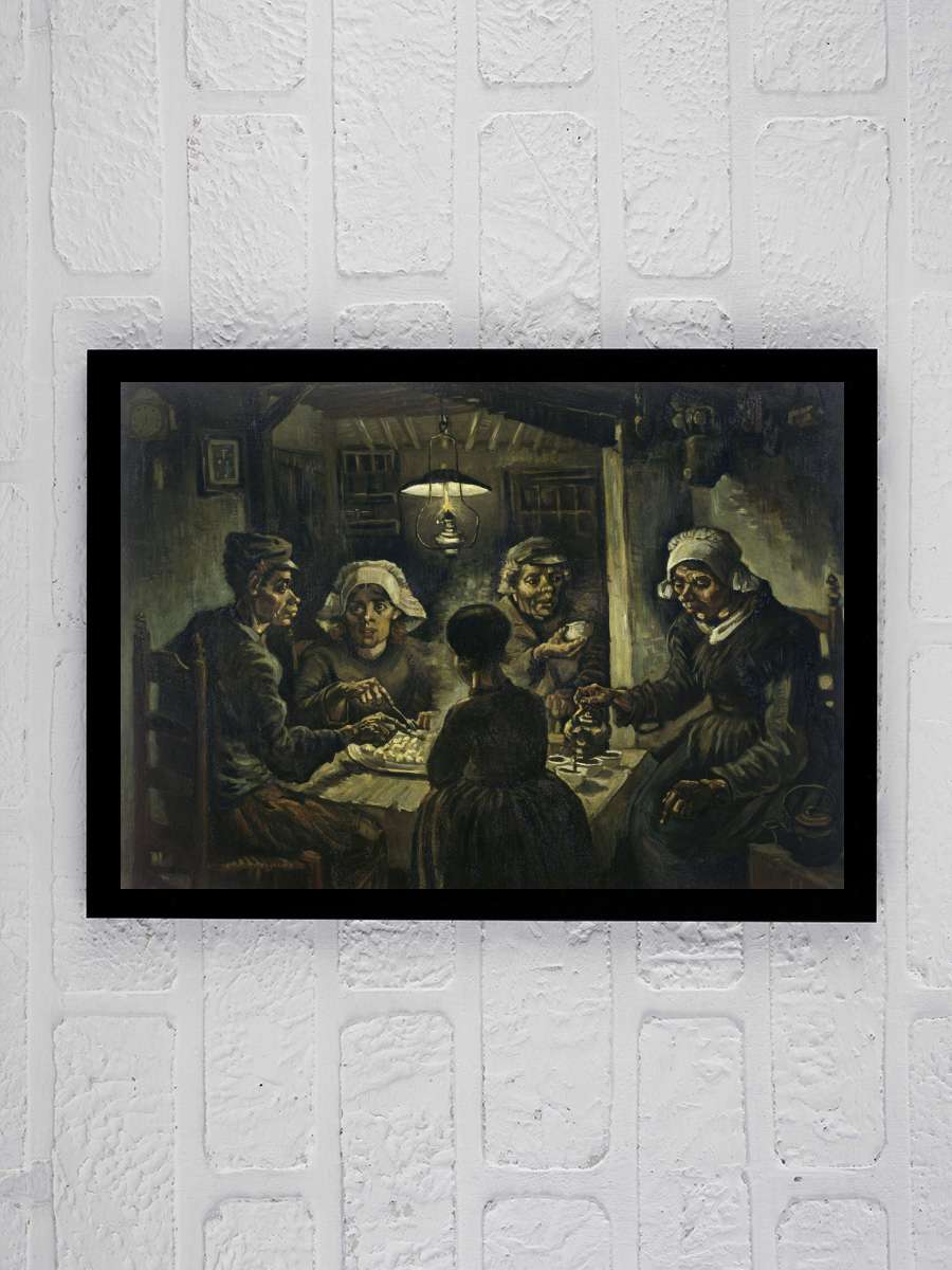 The Potato Eaters, 1885 Sanatsal Modern Tablo Siyah Çerçeveli Poster Modern Duvar Tablo