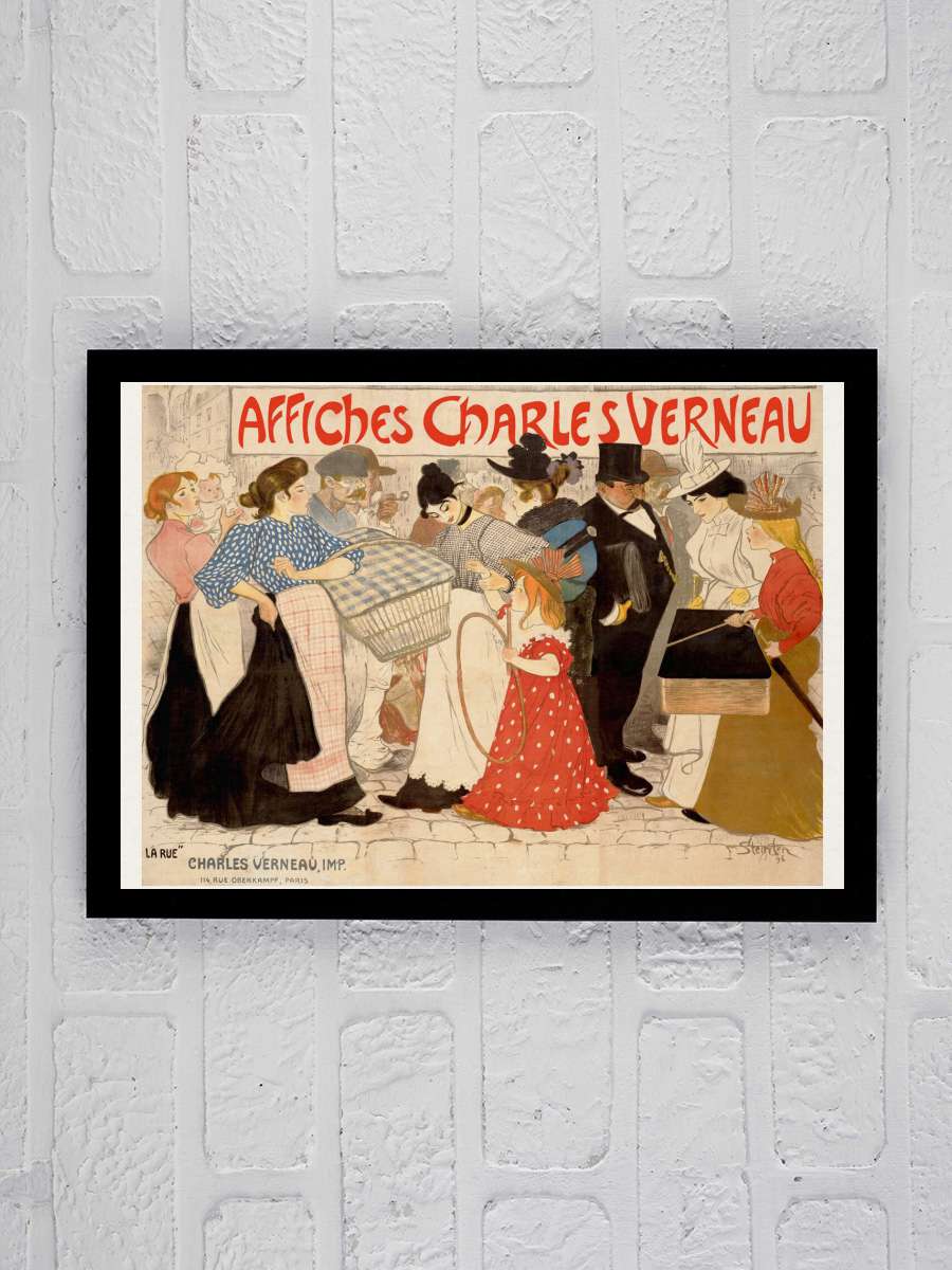 Affiches Charles Verneau … (Vintage French) - Théophile… Sanatsal Modern Tablo Siyah Çerçeveli Poster Modern Duvar Tablo