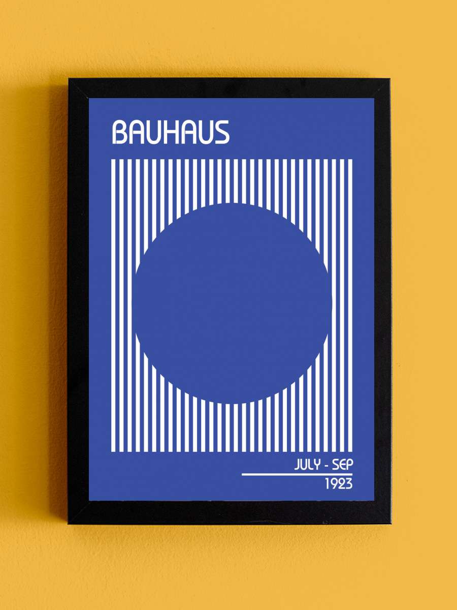 Bauhaus Blue Sanatsal Modern Tablo Siyah Çerçeveli Poster Modern Duvar Tablo