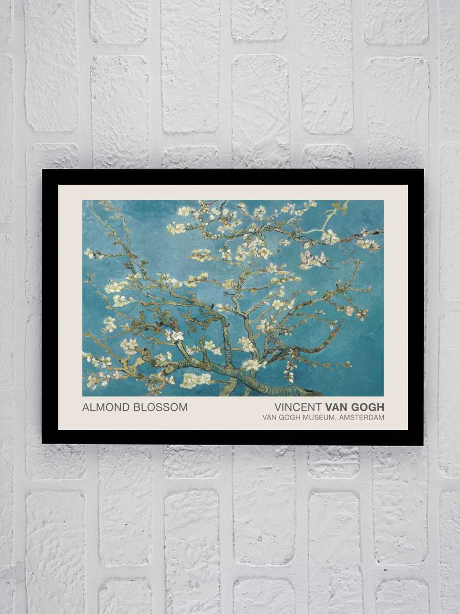 Almond Blossoms Sanatsal Modern Tablo Siyah Çerçeveli Poster Modern Duvar Tablo