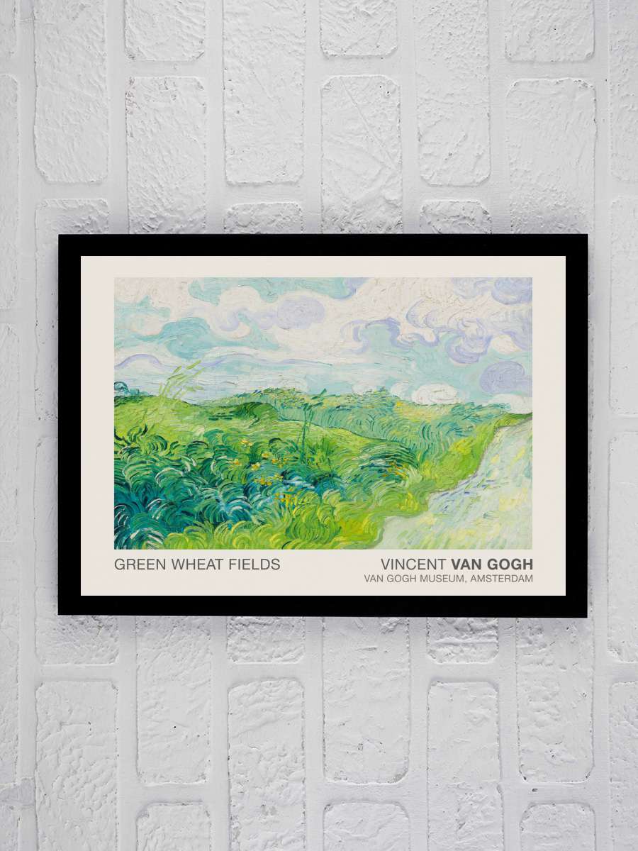 Green Wheat Fields (Museum… (Museum Vintage Lush Landscape) -… Sanatsal Modern Tablo Siyah Çerçeveli Poster Modern Duvar Tablo