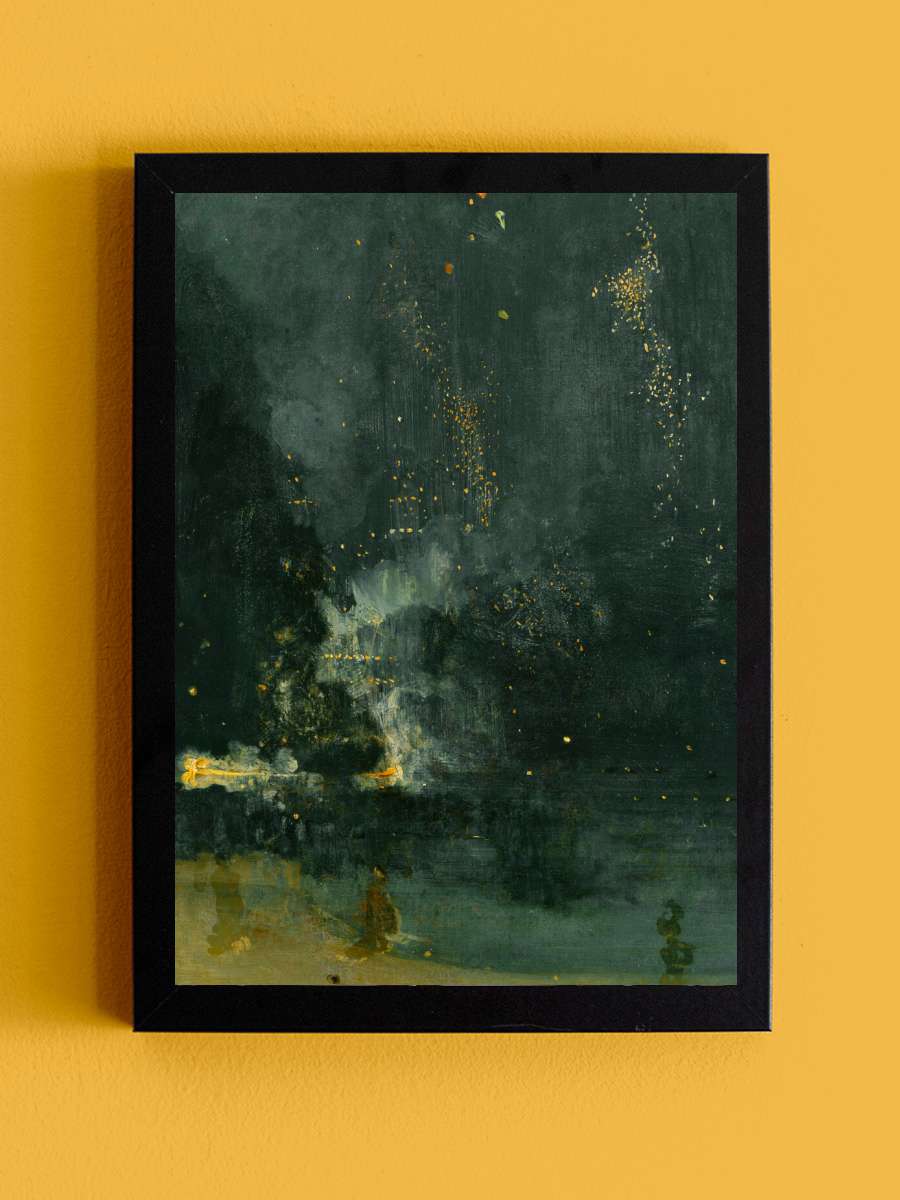 Nocturne in Black & Gold (The… (The Fallen Rocket) - James… Sanatsal Modern Tablo Siyah Çerçeveli Poster Modern Duvar Tablo