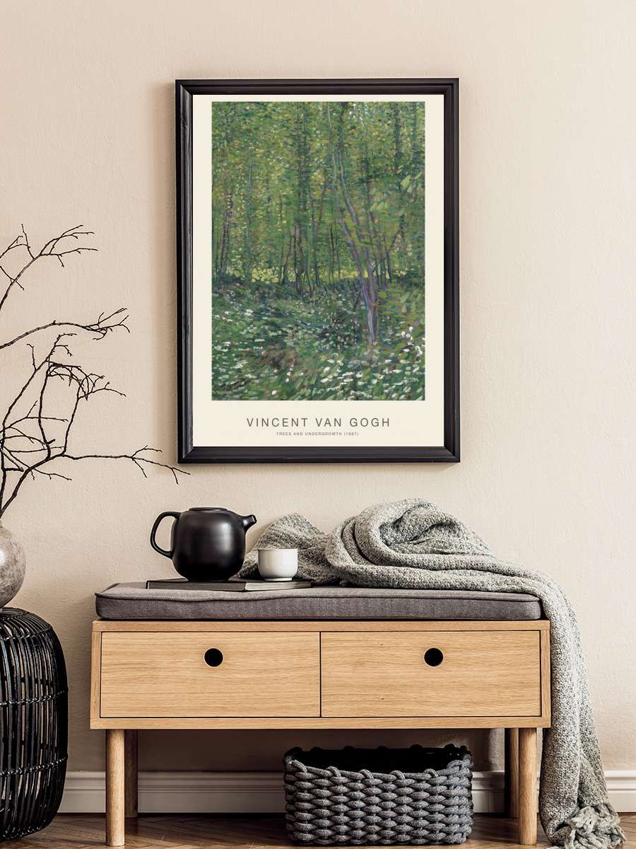 Trees & Undergrowth (Rustic… (Rustic Woodland) - Vincent van… Sanatsal Modern Tablo Siyah Çerçeveli Poster Modern Duvar Tablo