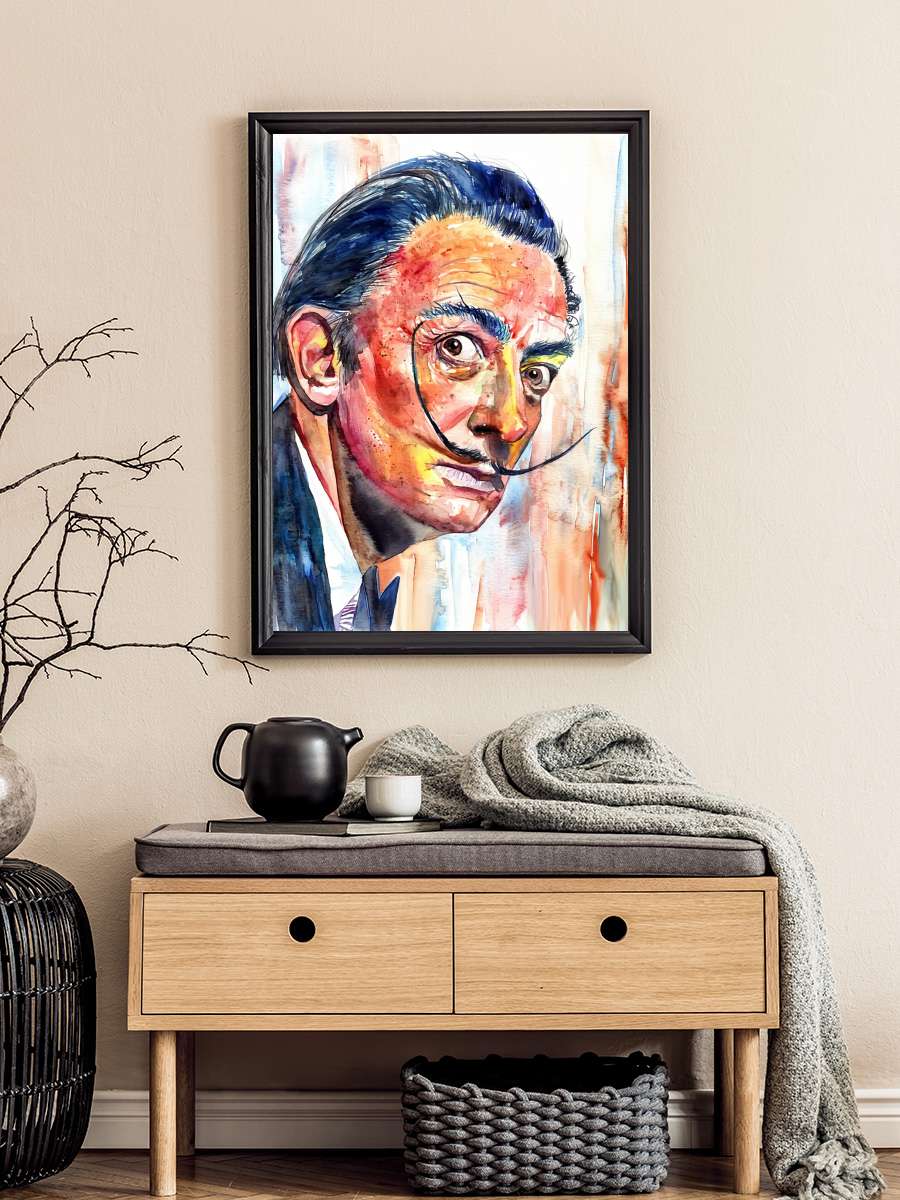 S.Dali Painting Sanatsal Modern Tablo Siyah Çerçeveli Poster Modern Duvar Tablo