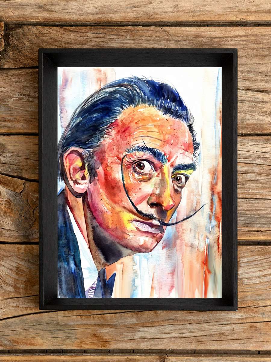 S.Dali Painting Sanatsal Modern Tablo Siyah Çerçeveli Poster Modern Duvar Tablo