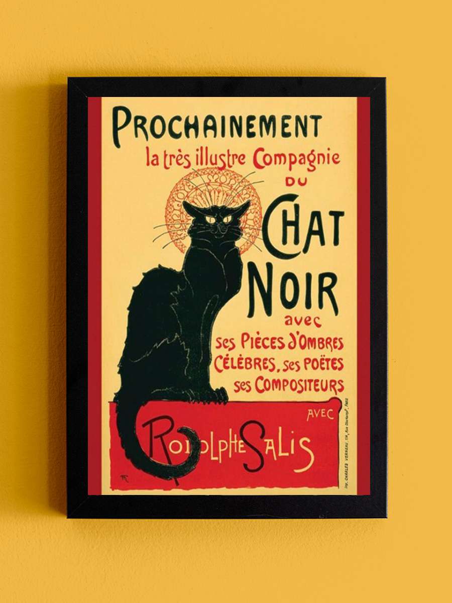 Le Chat Noir Sanatsal Modern Tablo Siyah Çerçeveli Poster Modern Duvar Tablo