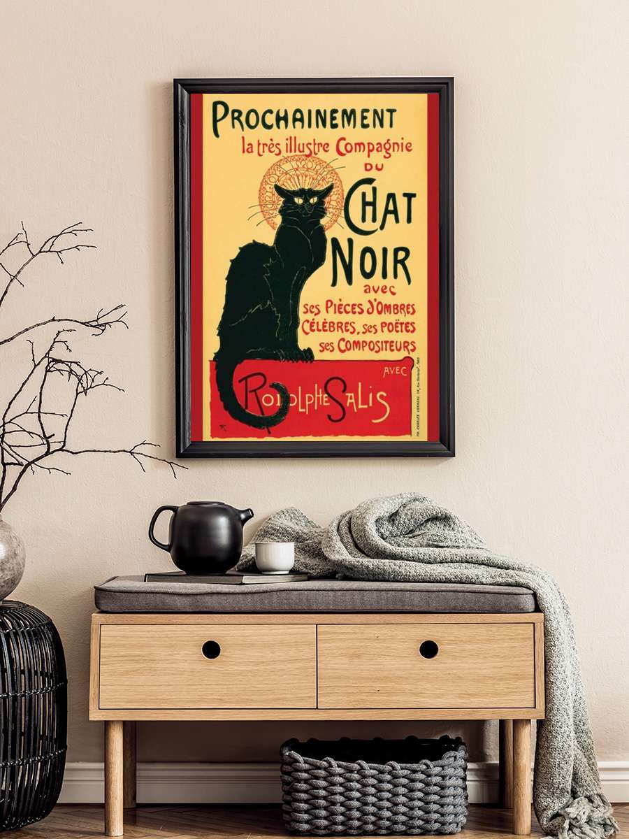 Le Chat Noir Sanatsal Modern Tablo Siyah Çerçeveli Poster Modern Duvar Tablo