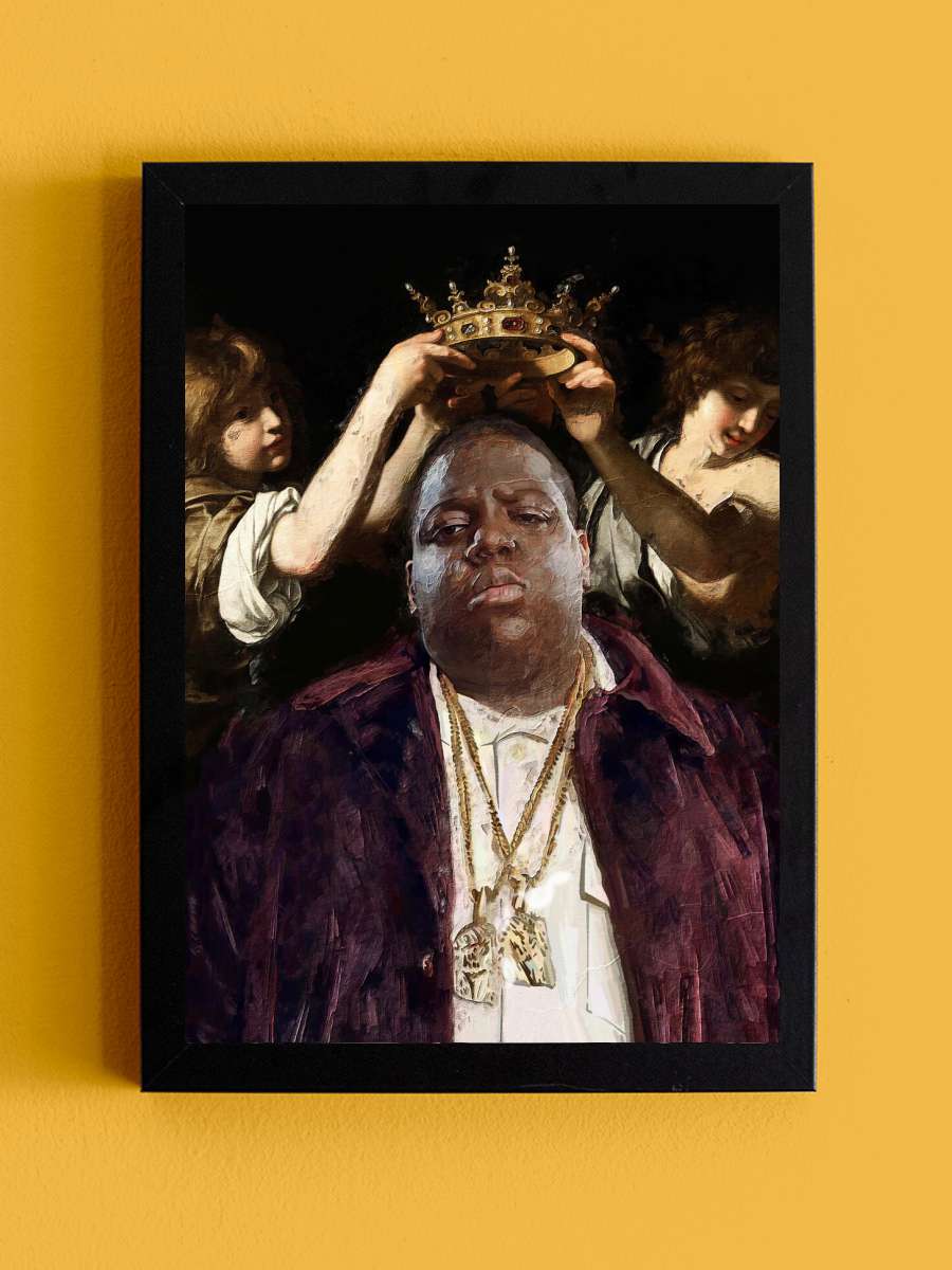 Biggie King Sanatsal Modern Tablo Siyah Çerçeveli Poster Modern Duvar Tablo