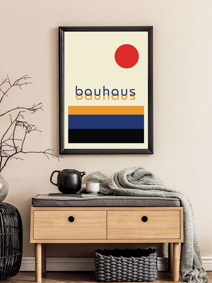 Bauhaus  Sanatsal Modern Tablo Siyah Çerçeveli Poster Modern Duvar Tablo