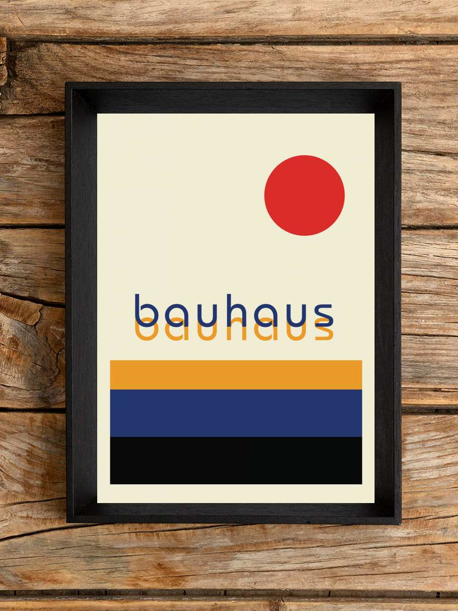 Bauhaus  Sanatsal Modern Tablo Siyah Çerçeveli Poster Modern Duvar Tablo