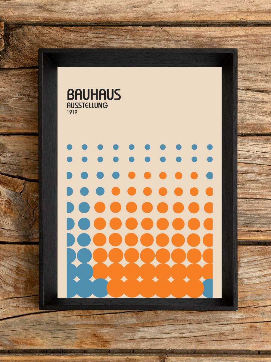 Bauhaus Ausstellung 1919 Poster Sanatsal Modern Tablo Siyah Çerçeveli Poster Modern Duvar Tablo