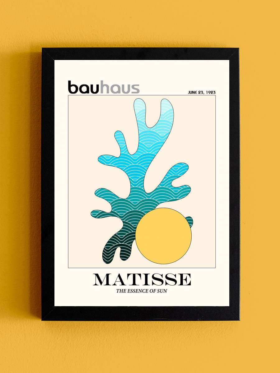 Matisse Shape with blue Bauhaus… Bauhaus Gradient Sanatsal Modern Tablo Siyah Çerçeveli Poster Modern Duvar Tablo