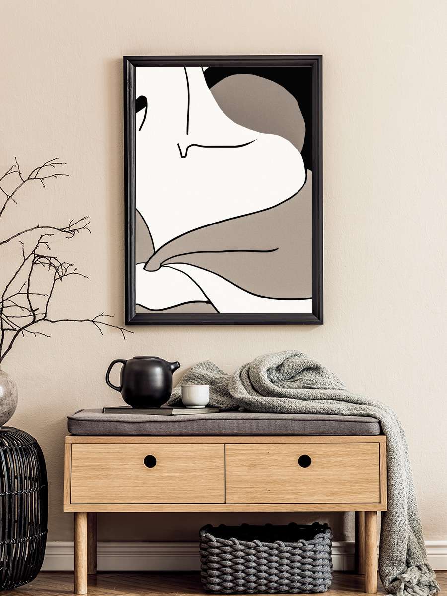 Matisse Shoulder 002 Black Sanatsal Modern Tablo Siyah Çerçeveli Poster Modern Duvar Tablo