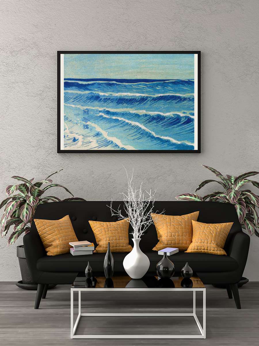 Great Ocean Wave No.4 (Japanese… (Japanese / Japandi Asian /… Sanatsal Modern Tablo Siyah Çerçeveli Poster Modern Duvar Tablo