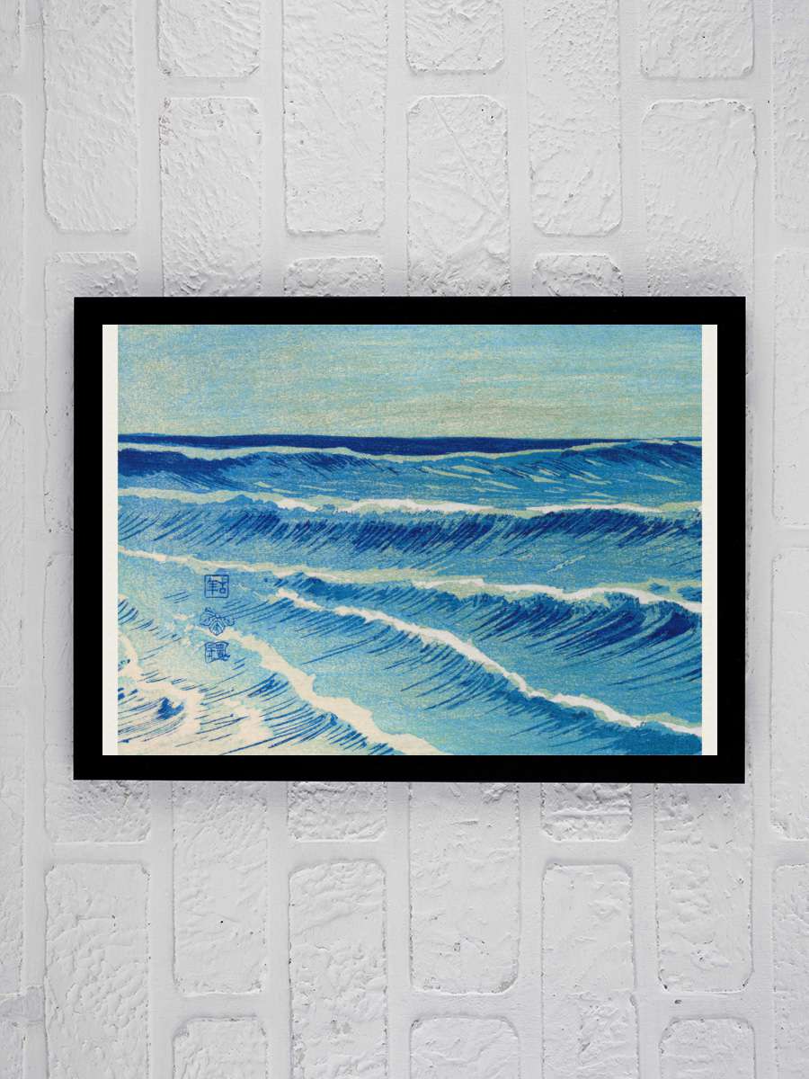 Great Ocean Wave No.4 (Japanese… (Japanese / Japandi Asian /… Sanatsal Modern Tablo Siyah Çerçeveli Poster Modern Duvar Tablo