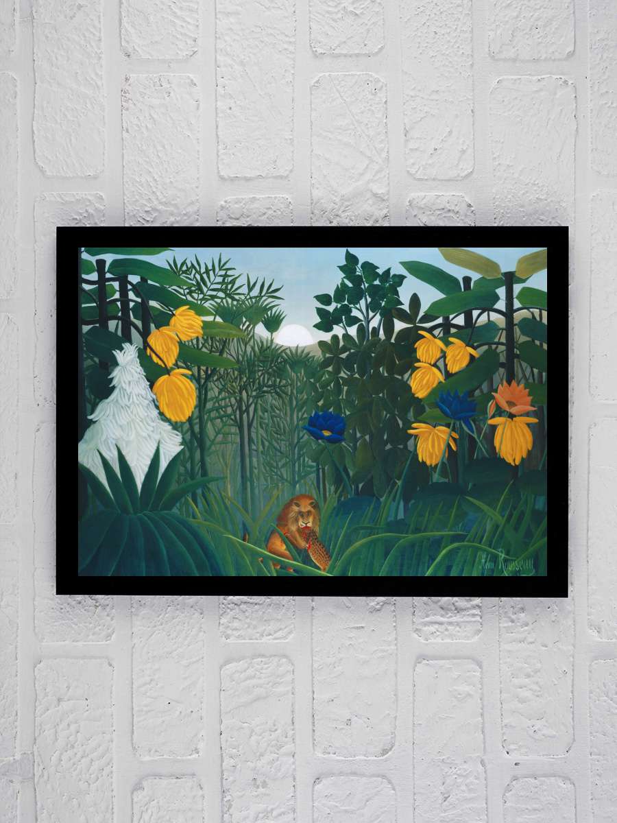 The Repast of the Lion (Jungle… (Jungle Rainforest) - Henri… Sanatsal Modern Tablo Siyah Çerçeveli Poster Modern Duvar Tablo