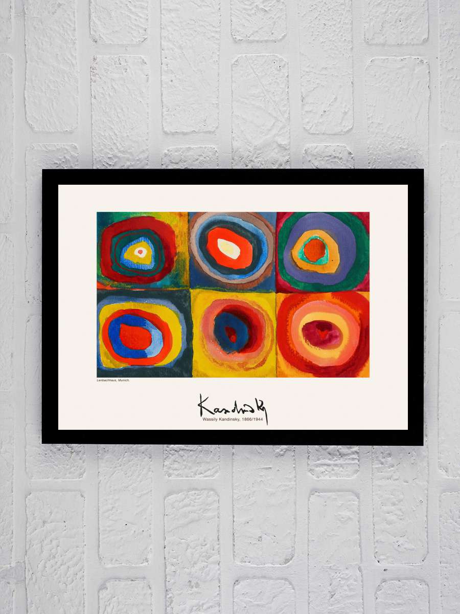 Colour Study One (Vintage… (Vintage Abstract) - Wassily Kandinsky Sanatsal Modern Tablo Siyah Çerçeveli Poster Modern Duvar Tablo