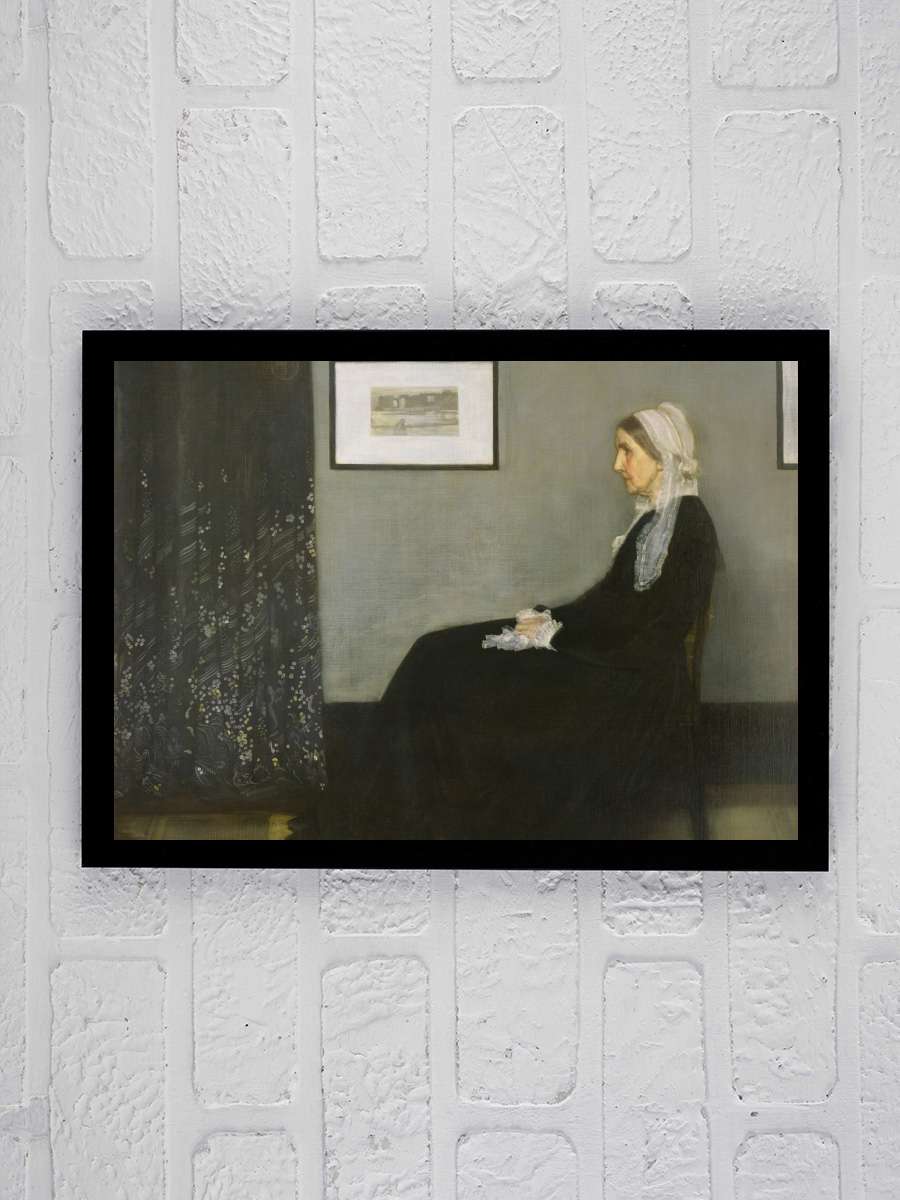 Arrangement in Grey and Black… Black No.1 (Whistler's Mother)… Sanatsal Modern Tablo Siyah Çerçeveli Poster Modern Duvar Tablo