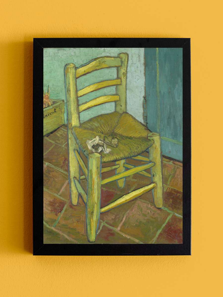 Vincent's Chair, 1888 Sanatsal Modern Tablo Siyah Çerçeveli Poster Modern Duvar Tablo