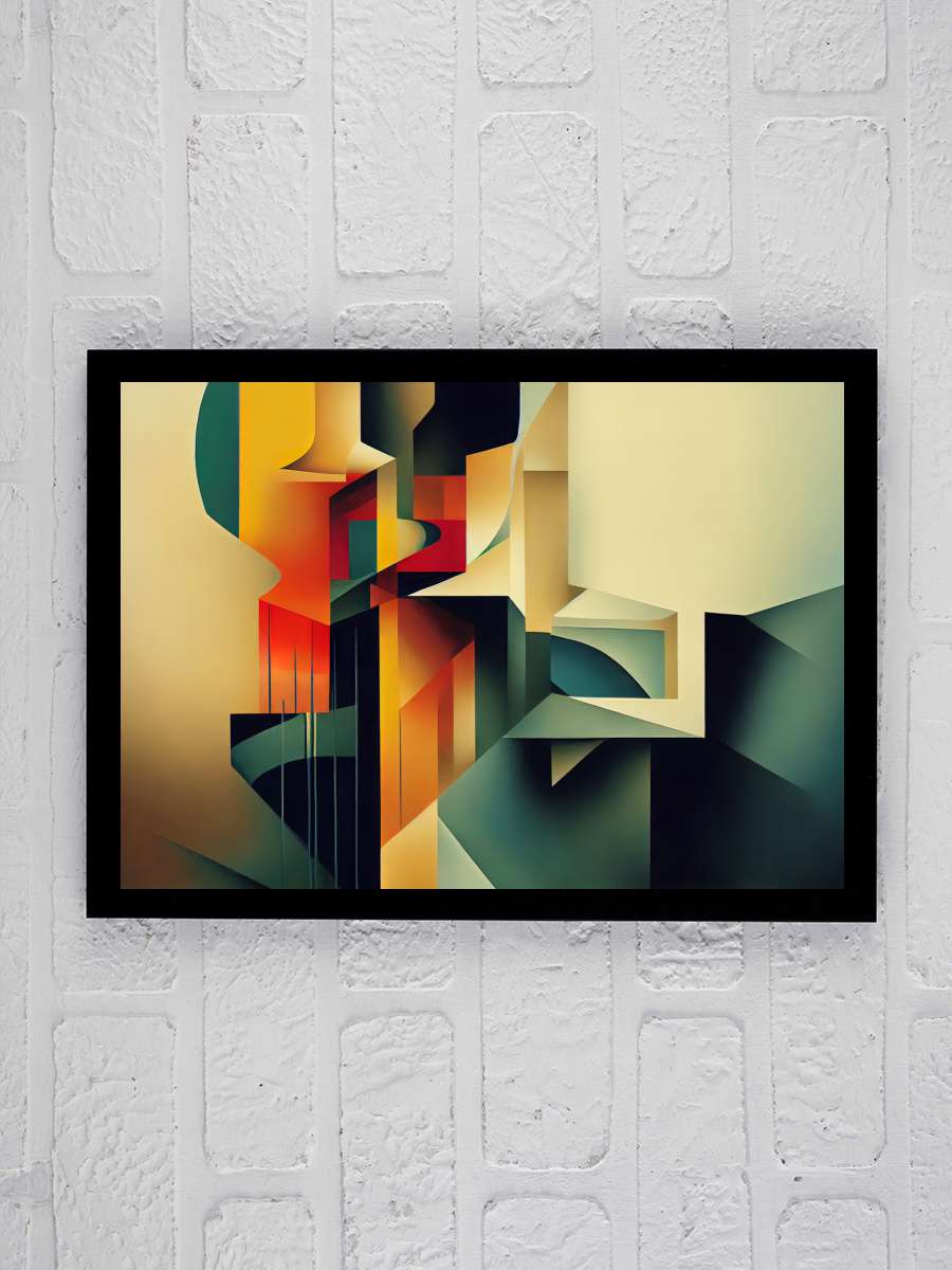 Abstract Sanatsal Modern Tablo Siyah Çerçeveli Poster Modern Duvar Tablo