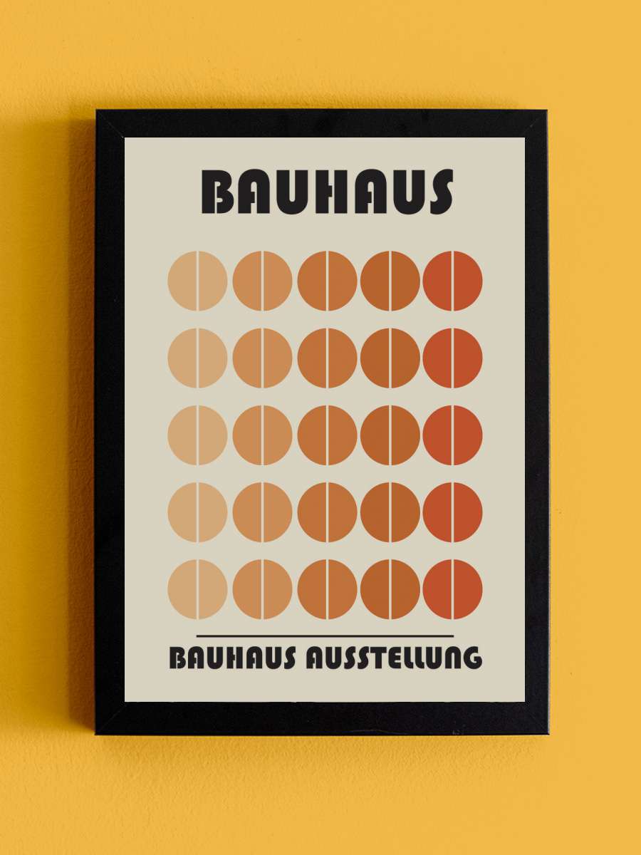 Bauhaus Ausstellung Sanatsal Modern Tablo Siyah Çerçeveli Poster Modern Duvar Tablo