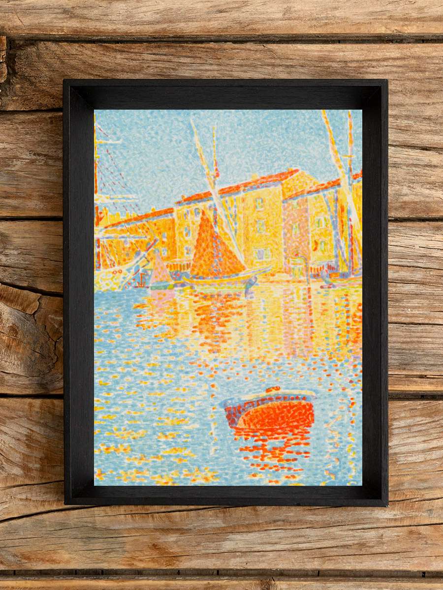 The Buoy (Pastel Bathroom… Bathroom Artwork) - Paul Signac Sanatsal Modern Tablo Siyah Çerçeveli Poster Modern Duvar Tablo