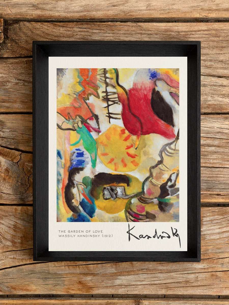 The Garden of Love - Wassily… Wassily Kandinsky Sanatsal Modern Tablo Siyah Çerçeveli Poster Modern Duvar Tablo