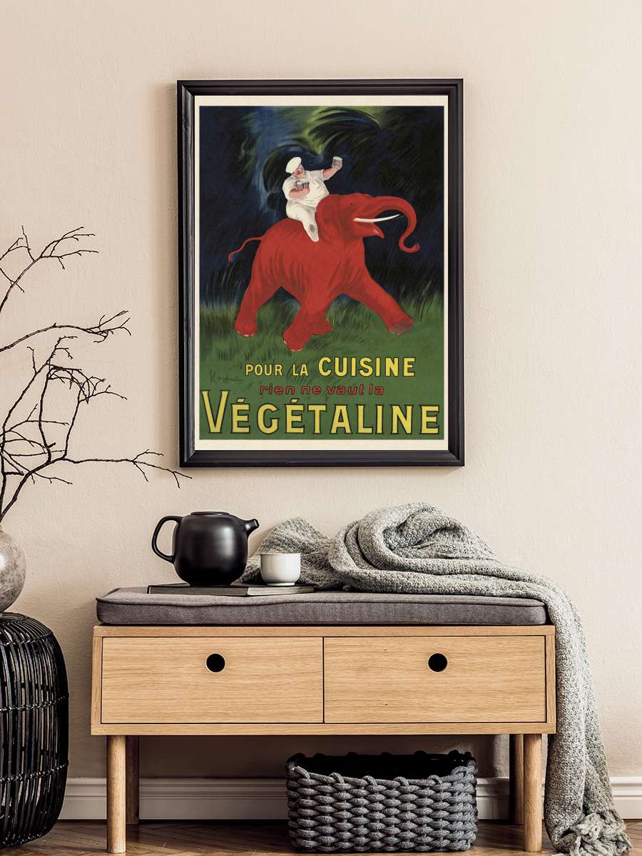 Végétaline (Vintage Ad Ft.… Ft. Elephant) - Leonetto… Sanatsal Modern Tablo Siyah Çerçeveli Poster Modern Duvar Tablo