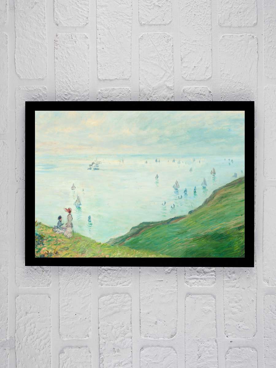 The Cliffs at Pourville -… - Claude Monet Sanatsal Modern Tablo Siyah Çerçeveli Poster Modern Duvar Tablo