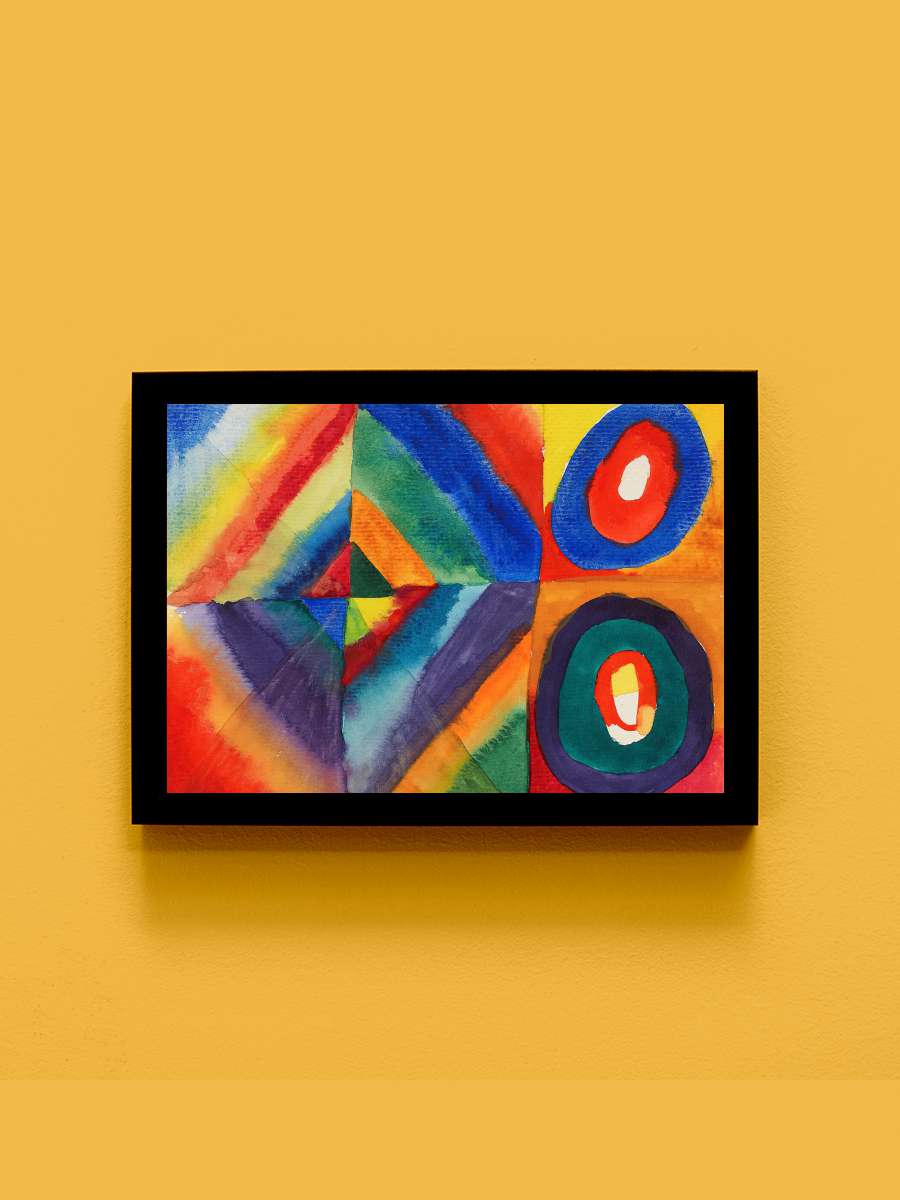 Colour Study (Abstract Painting… Painting) - Wassily Kandinsky Sanatsal Modern Tablo Siyah Çerçeveli Poster Modern Duvar Tablo